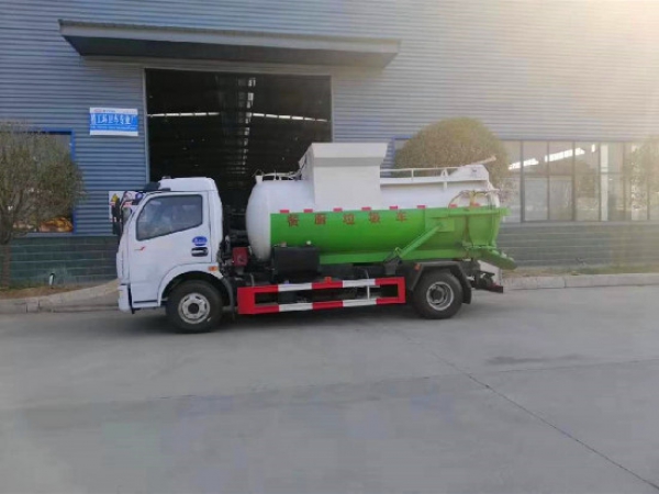 東風多利卡國六8方(圓罐)餐廚垃圾車