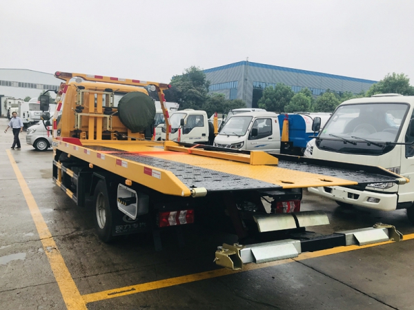 國六解放J6F藍牌清障車一拖二