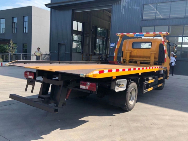 國六江鈴凱銳一拖二平板清障拖車
