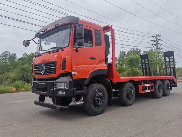 國六東風(fēng)天龍前四后八平板運(yùn)輸車，挖機(jī)拖車價(jià)格